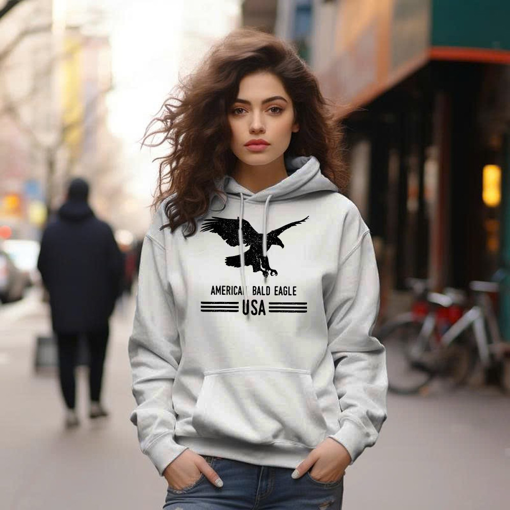 American Bald Eagle USA Shirt For 4th Of July Vintage Hoodie Women Men