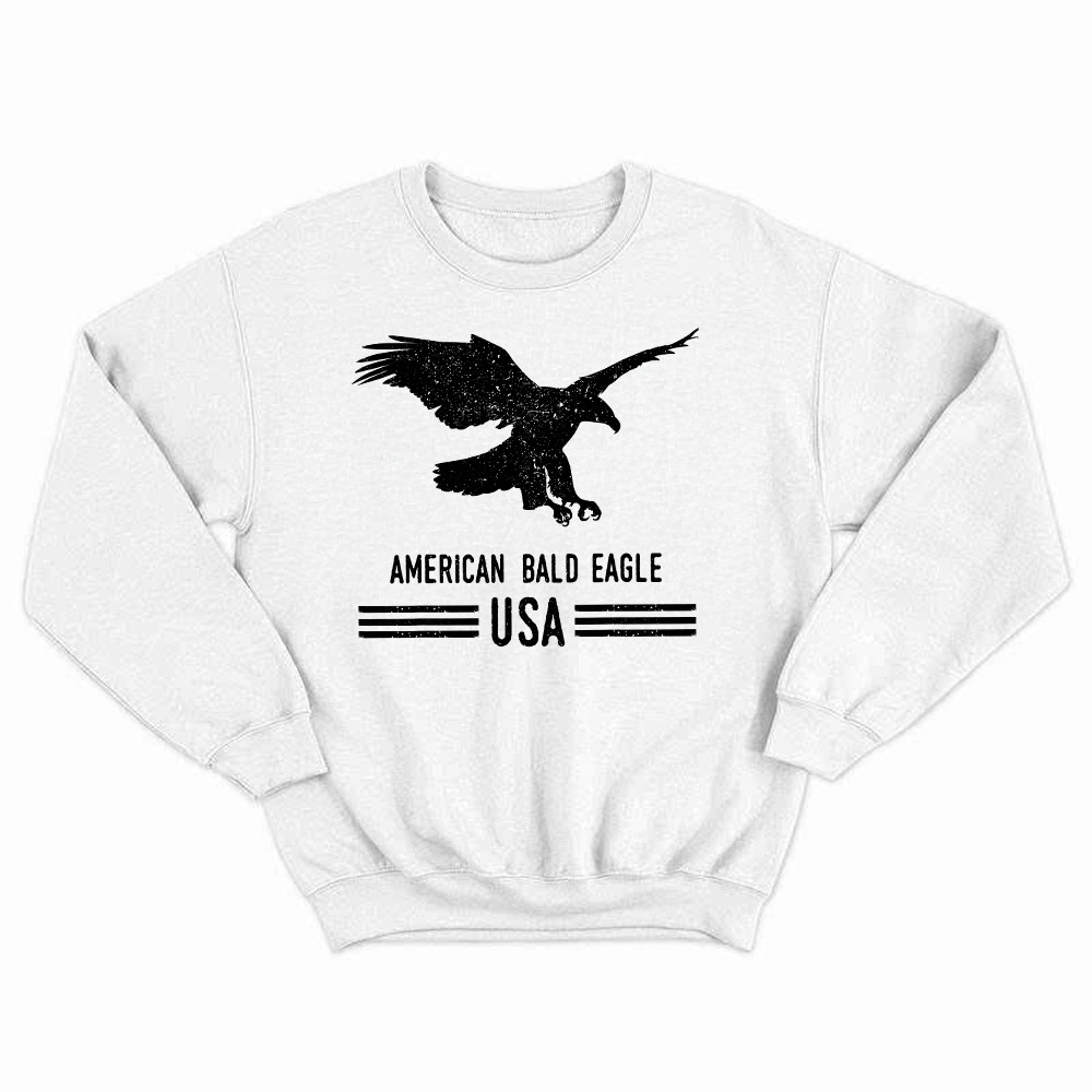 American Bald Eagle USA Shirt For 4th Of July Vintage Sweatshirt Women Men